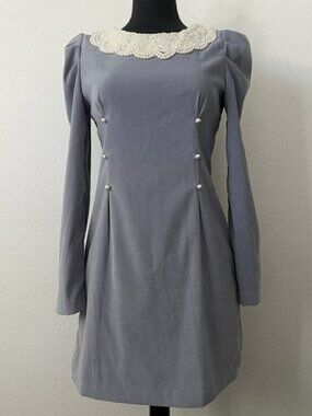 Donna Bella Korean Scoop Neck Mini Dress Size M